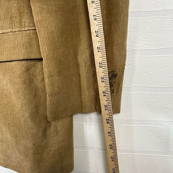 Alan Flusser Mens Corduroy blazer Size 42L Cotton Tan Brown Sport Coat - Picture 7 of 15